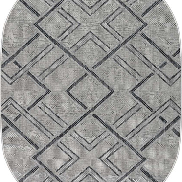 Безворсовый ковер SZ4579B3O OVAL 19 Циновка Тпе