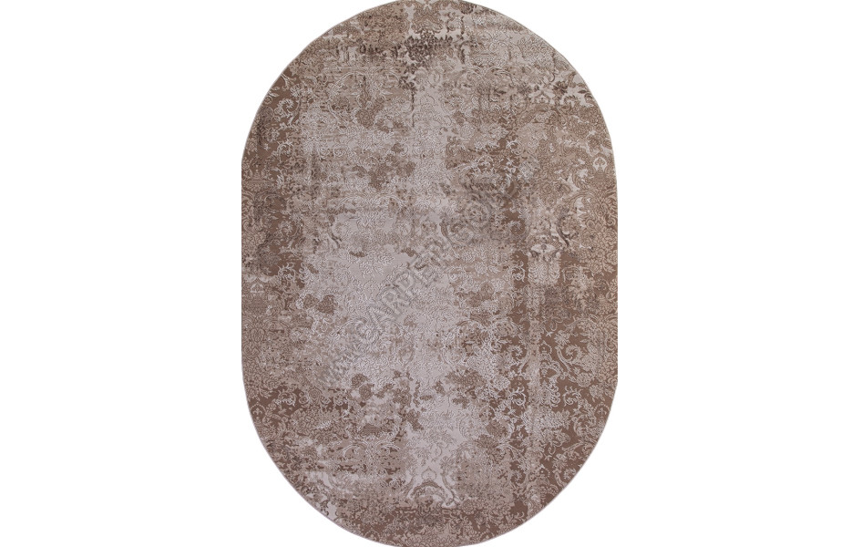 Ковер турецкий овальный 03708A BROWN - коллекция ARMINA