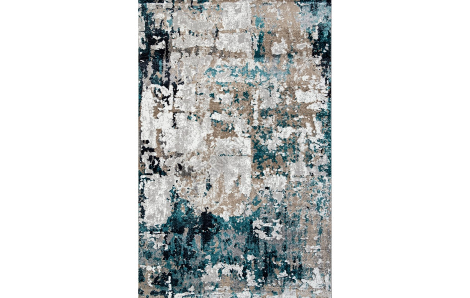 Ковер 01632A - GREY / TURQUOISE - Прямоугольник - коллекция PARADIZE